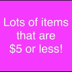 Five dollar sale!